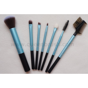 Set de cepillo cosmético azul del maquillaje de las herramientas cosméticas de la alta calidad 7PCS